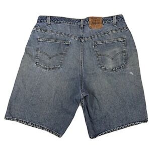 VTG Levi's Men's 40 560 Jeans Shorts Blue White Tab Loose Fit Baggy 90s Made USA
